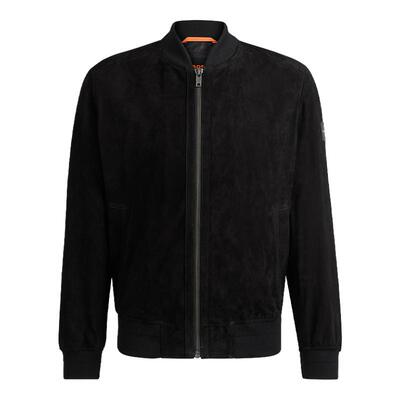 【绒面羊皮】BOSS博斯 男士复古风飞行员皮夹克皮衣