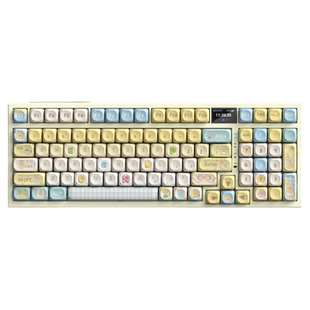 雷咖泽R102客制化机械键盘黄油小熊无线蓝牙三模女生游戏办公用