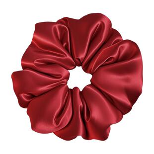 红色头花睡觉枕头大肠发圈头绳缎面真丝睡眠发圈丸子头发饰发绳女