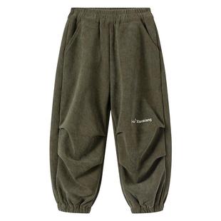 小象汉姆童装男童灯芯绒裤儿童长裤迷彩裤春春裤子2026春装新款潮