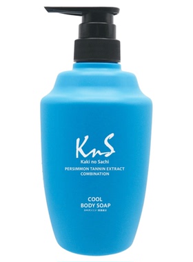 日本代购KnS柿之幸沐浴露清凉控油除汗臭老年味清爽持久留香450ml