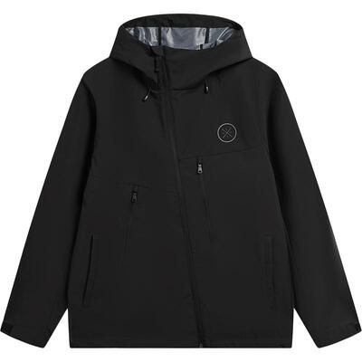 李宁防泼水连帽男休闲外套运动服