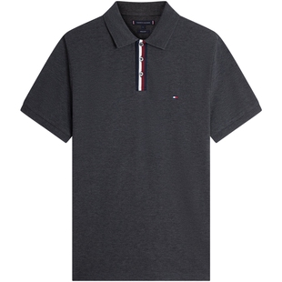 【撞色门襟】Tommy26春夏新款男装珠地棉休闲通勤短袖T恤POLO衫