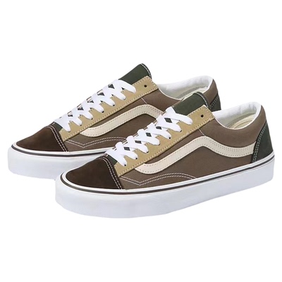 VANS低帮系带男女滑板鞋拼接色