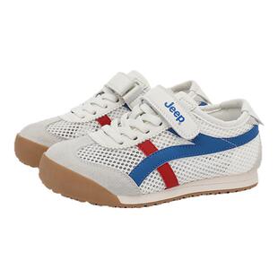 JEEP儿童德训鞋男女童运动鞋夏季网面透气男孩跑步休闲阿甘鞋轻便