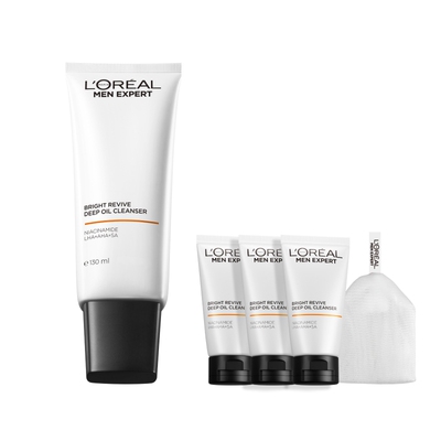 欧莱雅男士耀白洁面乳美白洗面奶控油清洁淡化痘印淡斑提亮烟酰胺