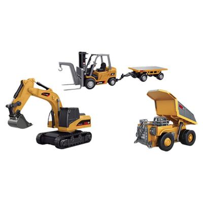 迷你遥控挖掘机工程合金翻斗小叉车汽儿童男孩玩具黑科技圣诞礼物
