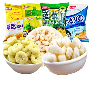 40袋蔬菜圈臻点童友麦香鸡味香蕉酥袋装锅巴解馋零食整箱休闲膨化
