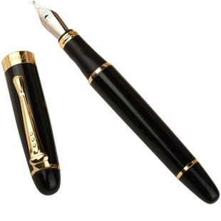 双层重型盔甲尖2.5mm长刀研钢笔成人男士高档书法练字纯手工打磨特大铱金硬笔商务办公签字签名精美礼盒送礼