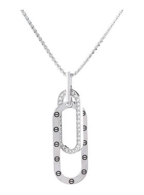 长款环环相扣毛衣链女