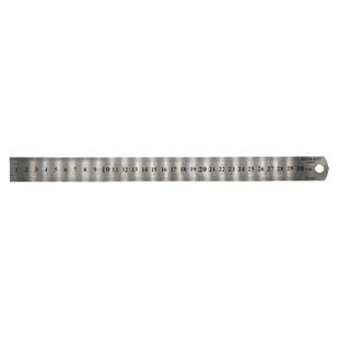 欧标钢尺不锈钢铁直尺子15cm20cm30cm50cm金属测量工具尺多单位量程式刻度尺双标记B2486/B2487/B2488/B2489