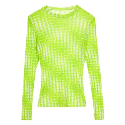 AR月食网纱|防晒打底衣家居服百搭绿色基础内搭春秋防晒上衣薄女