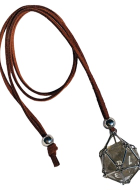 筛子网兜八面体骰子网兜小众外贸新款可更换竹节金属网兜项链