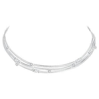 ZEGL丝带蝴蝶结蛇骨链礼服多层链