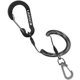 六鱼钓鱼失手绳钢丝自动伸缩回弹防丢绳高档大物路亚弹力防脱绳