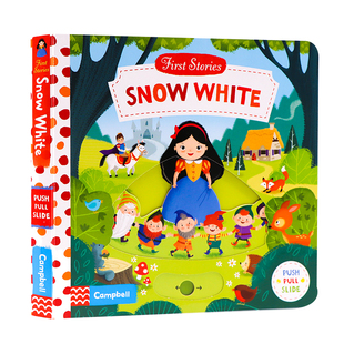 英文原版绘本 175元8件 First Stories busy系列童话故事 Snow White白雪公主/冰雪女王 Mulan木兰启蒙机关操作纸板书Campbell