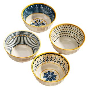 日式陶瓷米饭碗家用4.5寸小碗2025新款吃饭碗盘子餐具好看的碗