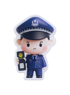 心盾警察蜀黍卡通冰箱贴