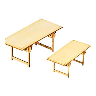 中式家具模型桌椅套装材料激光切割沙盘配景微缩椅子木质桌子摆件