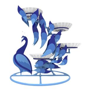 孔雀开屏公园广场道路园区装饰花架铁艺造型立体花器厂家供应