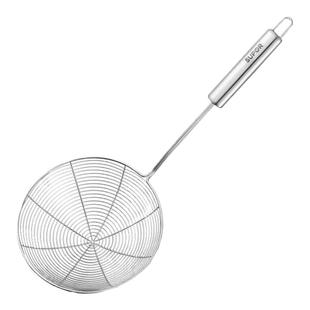 苏泊尔家用大漏勺400不锈钢厨房长柄捞面饺子油炸过滤网神器笊篱