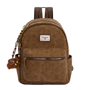 复古学院风双肩包女2025新款大容量学生书包秋冬轻便外出旅行背包