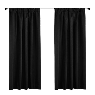黑色丝绒窗帘防猫抓客厅卧室试衣间全遮光遮阳绒布纯色貂绒羊毛绒