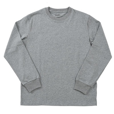 柴米长袖美式复古重磅全棉T恤