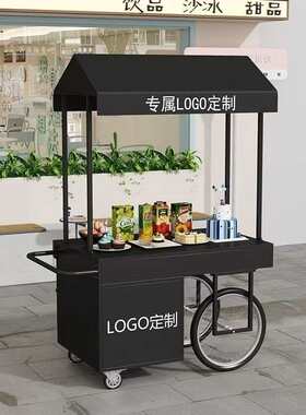 欧式铁艺夜市小吃街摆摊商用推车商场大型户外促销展台产品展销架