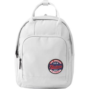 斯凯奇红色双肩包实用女款通勤包简约轻便背包男初中生书包大容量