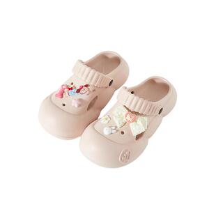 三福洞洞鞋女款厚底增高舒服踩屎感沙滩可外出凉拖鞋夏季2026新款