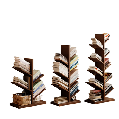 实木书架儿童创意树形飘窗置物架