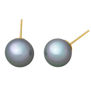 沐白MU赫本风夸张珍珠耳饰气质耳钉法国法式女925纯银高级感复古