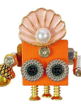 MoodyRobo实木朋克机器人