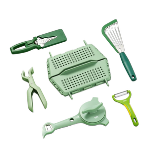 【自营】瑞士力康厨房小工具套装家用多功能组合三件套剪刀削皮刀