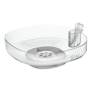 新款沥水水果盘带叉子 客厅家用水果盆糖果盘子高颜值零食摆放盘