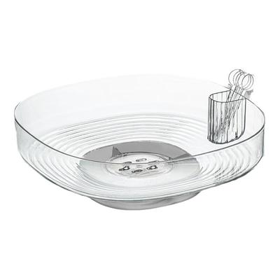 沥水水果盘带叉子水果盆糖果盘子