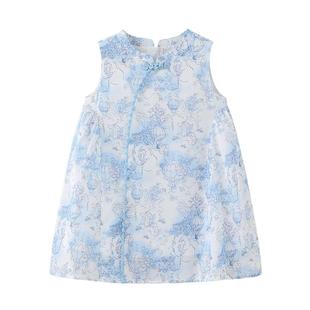 全棉时代儿童连衣裙女幼童连衣裙国风连衣裙绣花裙秋冬新款