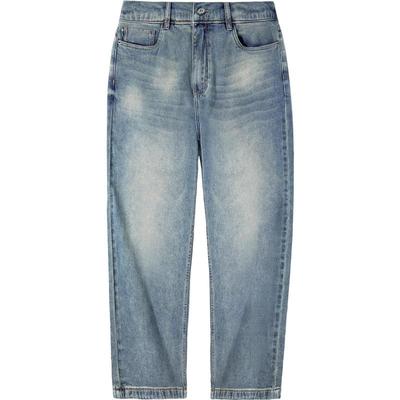 骆驼男装男款牛仔长裤