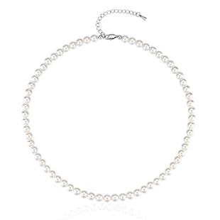 极细2mm小米珠珍珠项链颈链baby珠施家珍珠项链女锁骨链小众轻奢