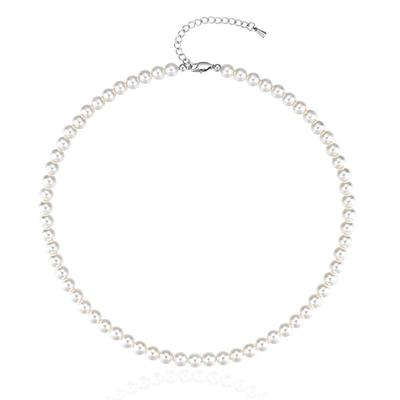 极细2mm小米珠珍珠项链颈链baby珠施家珍珠项链女锁骨链小众轻奢