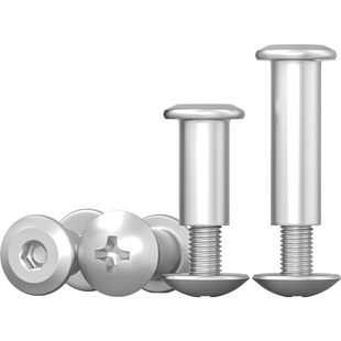 304不锈钢大扁头十字子母铆钉对接对锁螺丝螺母夹板家具组合套装