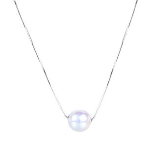 925纯银炫彩天女级akoya极光真多麻灰施家珍珠项链女路路通毛衣链