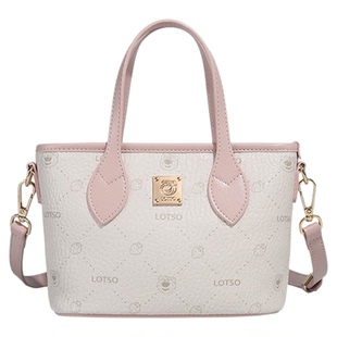 迪士尼草莓熊LOTSO印花托特包女2025新款百搭单肩手提包可斜挎包