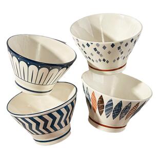 日式斗笠饭碗家用2026新款陶瓷吃饭碗个人专用高脚面碗5英寸小碗