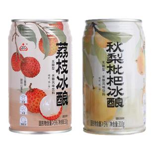 生龙荔枝秋梨枇杷冰酿无醇米酒醪糟汁糯米酒甜酒酿孝感特产饮料