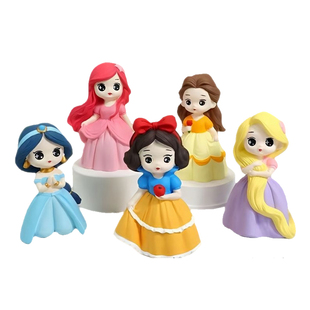 儿童艾莎彩绘涂鸦白雪石膏娃娃公主diy手工绘画白胚玩具娃娃颜料