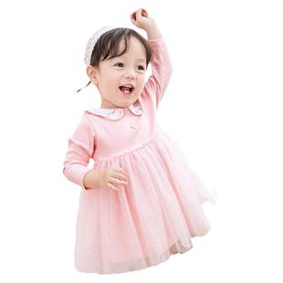 巴拉巴拉婴儿长袖连衣裙女童纱裙宝宝公主裙儿童裙子冬装新款童装
