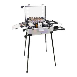 新款OBOX化妆箱专业跟妆师带灯镜子密码锁拉杆箱化妆师专用跟妆箱