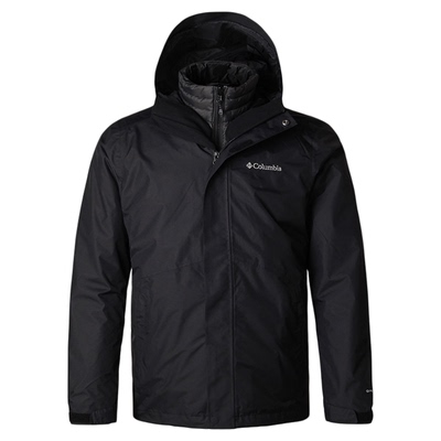 哥伦比亚男保暖羽绒三合一冲锋衣